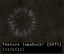 Alpha textures appear like this, with the background showing through.