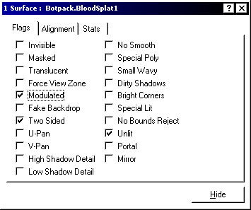 Make sure unlit is selected or else when your lighting is done, your blood effect will have shadows and a mind of its own O_O