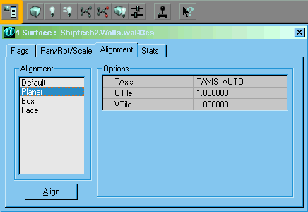 Alignment tab