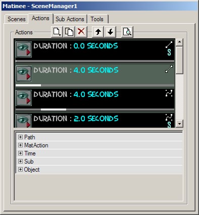 The Action tab