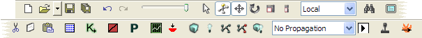 The toolbar of Unreal Tournament 3 Editor.